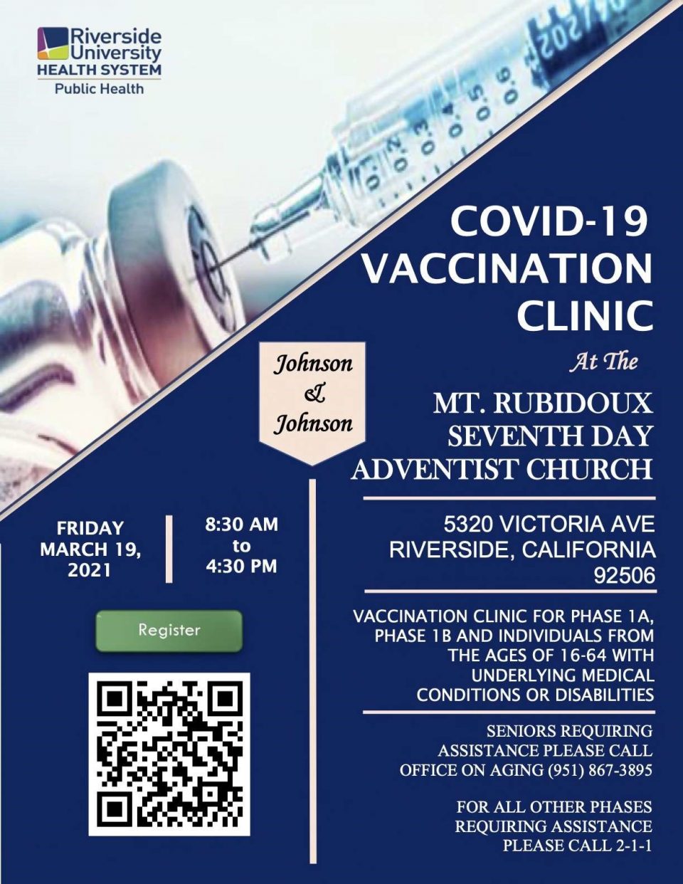 MT Rubidoux Vaccination Clinic